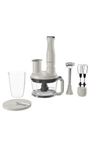 Karaca Pro-Multimax Küchenroboter, Iconic Beige Latte, 2000W - Multifunktionaler Küchenhelfer für maximale Leistung - Enthält Mischbehälter (800 ml) und Behälter (1,5 L) - Kraftvoller 2000 W Motor