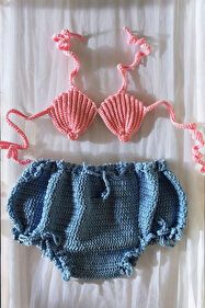 Melonndesign Örgü İstiridye Bebek Bikini Takımı - Fiyatı, Yorumları
