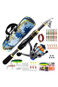 valkyrie 1.8m Çantalı Motorlu Spin Olta Seti Silikon Rapala Misina