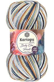 Kartopu Baby One Prints Ebruli Tüylenmeyen Bebek Yünü B59161