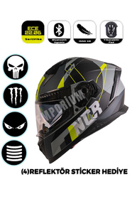 ZEUS ZS-826 Pearl Black Blue BK15 Kapalı Kask - Fiyatı, Yorumları