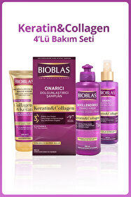 Bioblas Keratin & Collagen Onarıcı Dolgunlaştırıcı 4'lü Bakım Seti