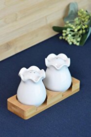 Paçi Grace 2'li Bambu Standlı Porselen Tuzluk Seti - Fiyatı, Yorumları