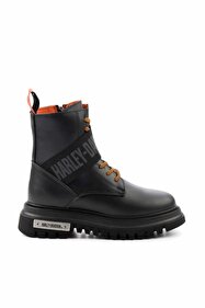 Harley Davidson Black Leather Kadın Bot & Bootie HD0777055403