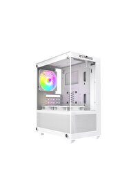 Strong Berry Beyaz 3x 120mm ARGB Fanlı mATX Akvaryum Gaming