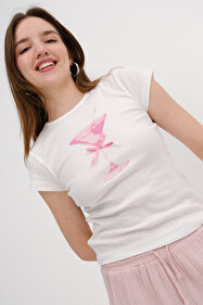 Addax Kadeh Baskılı T-shirt P1790 - Fiyatı, Yorumları