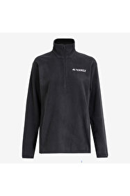 adidas JX5057 MT ESS HZ FL Siyah Erkek Fermuarlı Yaka Normal Kalıp