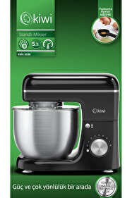 Kiwi Kmx-3638 Hamur Yoğurma & Stand Mikser 5,3 Lt 1300w 8 Hız