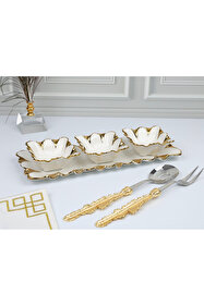 ROY KING Queen Kavanoz Seti 3 Lü Ayaklı Krem - Fiyatı, Yorumları