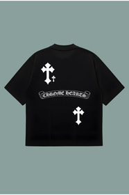 THE RULE Unisex Chrome Hearts Printed Oversize 100% Cotton Wide