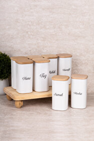 Lizzy 12'li 300 ml Vakumlu Bambu Ahşap Kapaklı Porselen Görünümlü