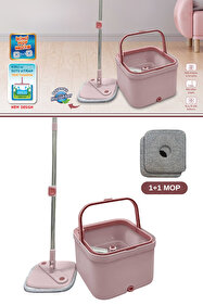 stohrerさん専用MORRY'S WHITENING セット 12den Flora Kare Spin Mop Set, Temiz ve Kirli Suyu Ayıran
