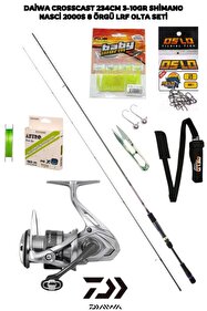 DAIWA Crosscast 234cm 3-10gr Shimano Nasci 2000S 8 Örgü LRF Olta