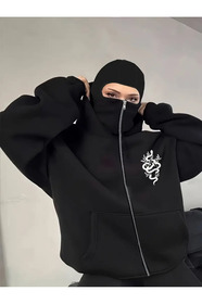 LAND MODA Kar Maskeli Ninja Hoodie – Unisex Kapüşonlu Sıcak ve