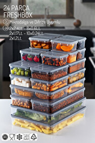 Nandy Home 24'lü Set Freshbox Mikrodalga Ve Difrize Uygun Saklama