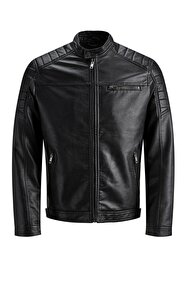 Jack & Jones Essentials Jjewarner Regular Fit Fermuarlı Suni Deri