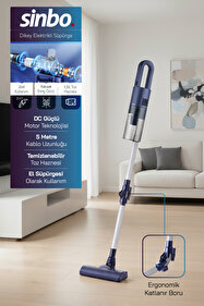 Sinbo SVC-8629 Kablolu Dikey Elektrikli Süpürge Lacivert – 2'si 1