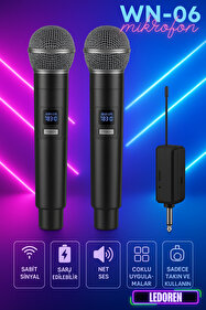 L'eDoren Wn-06 Amfi Hoparlör Ses Sistemi Için 2'li Set Telsiz