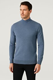 Mavi Bisiklet Yaka Gri Kazak Slim Fit / Dar Kesim 070767-34314