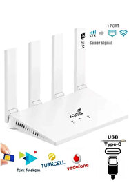 jetucuzal DataForce 4G 5G Sim Kartlı 4 Anten 1 PORT RJ45