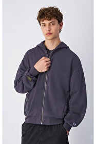 Champion Desert Trip Full Zip Hoodie Sweatshirt Gri Erkek