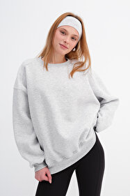 トップス Sakado Express Addax Bisiklet Yaka Şardonlu Basic Sweatshirt S3408-K11 - Fiyatı