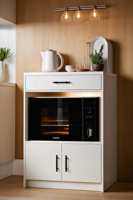 Kenzlife Fırın Dolabı Halide Byz 162*60*56 Mutfak Kapaklı Ayaklı