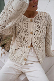 WarmandSpicy Bej Taylor Swift - Folklore Cardigan Oversized Hırka