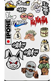 Limitless Design Mizah & Sokak Tarzı Sticker Seti – 22x30 cm