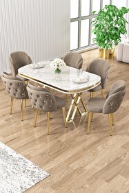 Canisa Zae Serisi 90x168 Lak Panel Beyaz Mermer Desen Krom Ayak