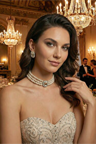 Vivienne Westwood Three-Row Pearl Drop Choker – Üç Sıralı İncili