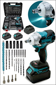 MOONSHOP Pro Seri 58VF Çift Akülü Somun Bijon Sökme Takma Sıkma