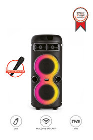 Sunix 3000 Mah Mikrofonlu Ledli Taşınabilir Bluetooth Hoparlör Bts
