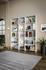 Kzy Mobilya Kitaplık 5 Raflı Geniş Beyaz Kzymk001c Yorumları