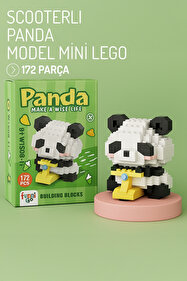 Nandy Home Scooterlı Panda Model Karakter Figürü 3D Yapı
