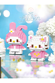 Lilibin Bricks Hello Kitty Ve My Melody 2'li Seti 3D Yapboz Puzzle