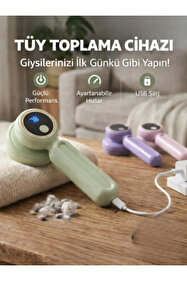 Powertec TR-60 Şarjlı Tiftik, Kazak, Tüy, Giysi Yünü Temizleme