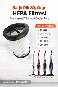 Yuuuga 豪管用 42.7π用二重管 Altus AL-617 Şarjlı Dik Süpürge Hepa Fitresi - Fiyatı, Yorumları
