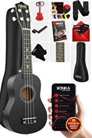Midex Ukx-233bk Siyah Concert Ukulele (ASKI ÇANTA METOD PENA