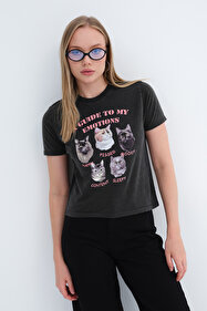 トップス pedestalpolo Beyaz Bisiklet Yaka Basic Crop T-shirt P1098-L1 - BASIC
