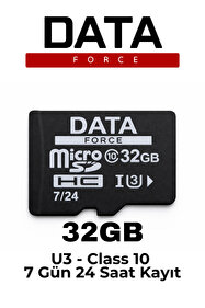 DataForce 32GB U3 Hafıza Kartı | Kamera, Telefon ve DVR Uyumlu