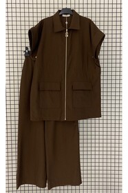 Armine Trend Omuz ve Sırt İşlemeli Oversize Keten Kumaş 120 cm