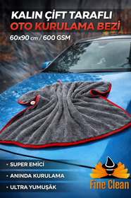 oysmiffy Fine Clean (60X90 CM) Premium Çift Taraflı 600 Gsm Mikrofiber Lüks