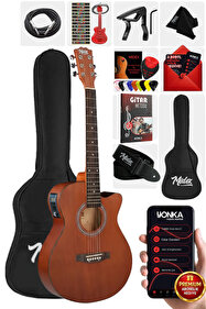 Midex Phx-187 Masif Ağaç Akustik Gitar 4/4 Yetişkin Boy (ÇANTA