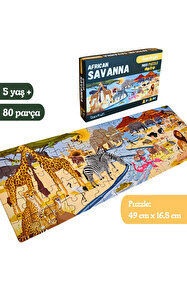DoerKids Safari Vahşi Hayvanlar Mini Puzzle | 3-7 Yaş - 40 Parça