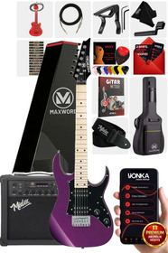 Maxword DG-34RD Kelly Kasa Floyde Rose 2x Zebra Humbucker Manyetik