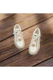 Shudy Kadın Beyaz Gri Yıldız Logolu Spor Ayakkabı Sneaker - Fiyatı