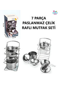 Genel Markalar MİNİ KİTCHEN 683G-2 ÇELİK TENCERE TAVA SET RAFLI