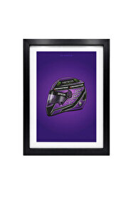 KAYNOCK Lewis Hamilton Kask, Formula 1, F1, Poster Tablo Siyah
