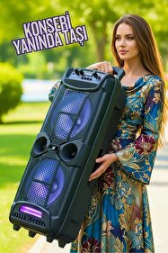 Sunix 60w 12v/4500 Mah Çift Mikrofonlu 30x2 Woofer 110 Cm